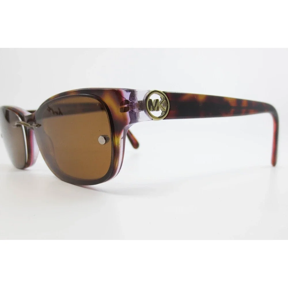 Michael Kors 3003 Tortoise Brown Rectangular Sunglasses MK Logo Women 51-18-135